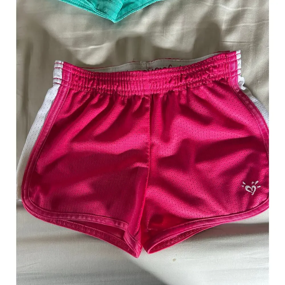Justice pink mesh shorts size 7
